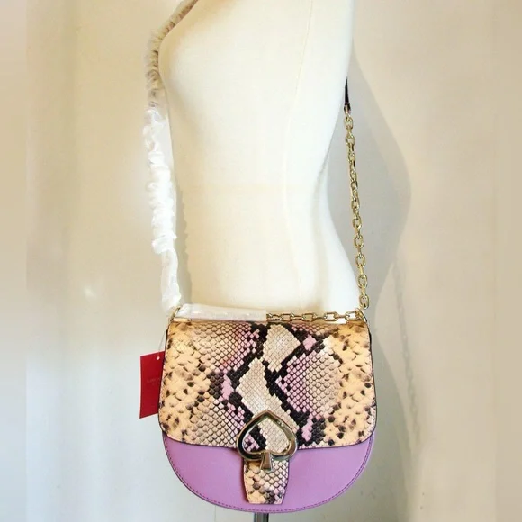 NWT Kate Spade Robyn Exotic Saddle Bag